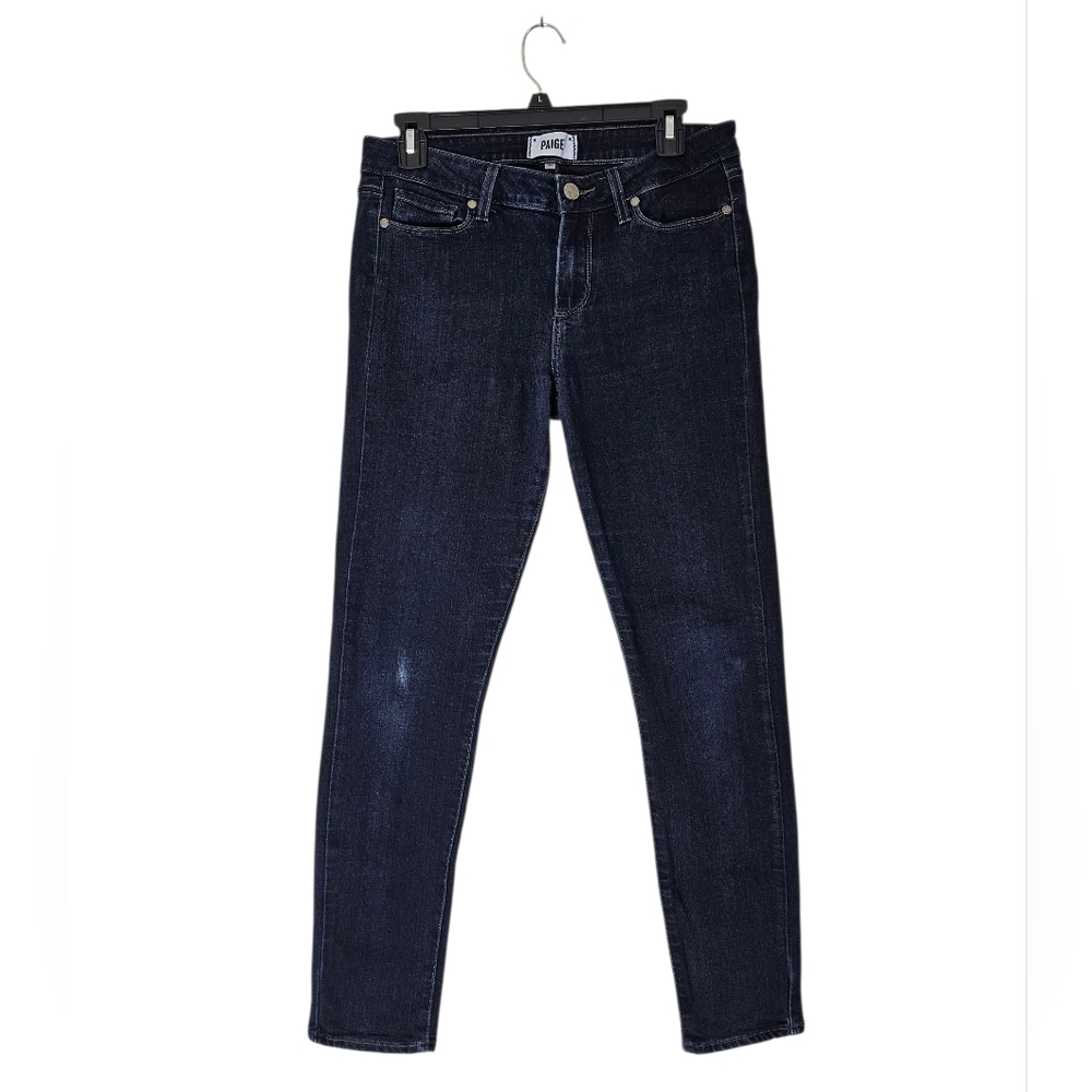 PAIGE Verdugo Ankle Mid Rise Skinny Blue  Jeans 30 Preowned‎